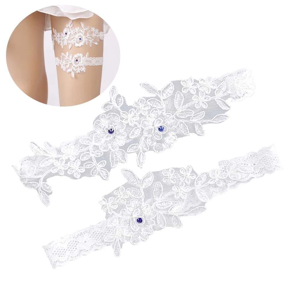

1Pair Bridal Lace Garter Wedding Decoration Elastic Design Comfortable Fit for Bride Bridesmaid Prom Party Essential Accessory
