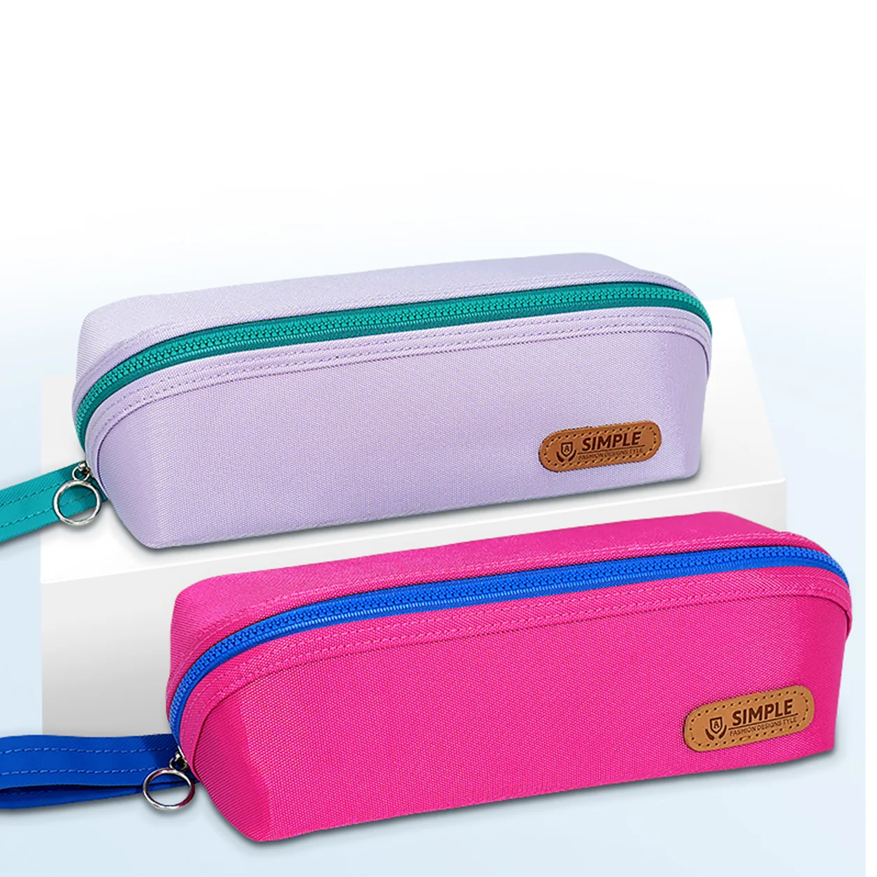 Large Capacity Pencil Case 180° Wide Opening Pen Pouch Multiple Compartments Stationery Organizer with Pen Slots Handle School S