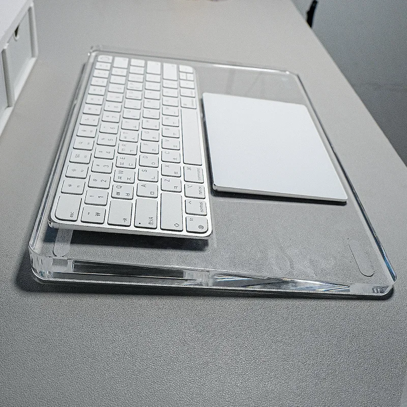 New Wrist Rest For Mac Magic Trackpad 2 3 Keyboard Base Touch ID Numeric Acrylic Stand Station Transparent Crystal Pad Bracket
