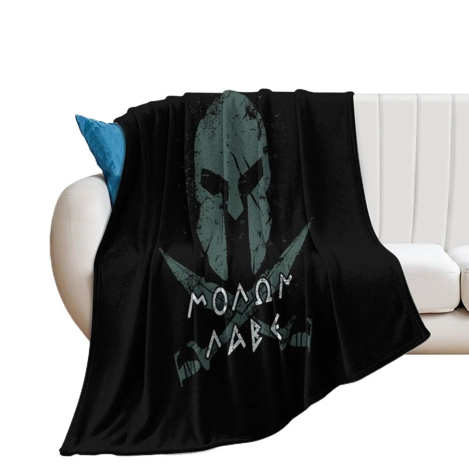 

Spartan Molon Labe Helmet T-Shirt Throw Blanket Comforter Bed covers Blankets