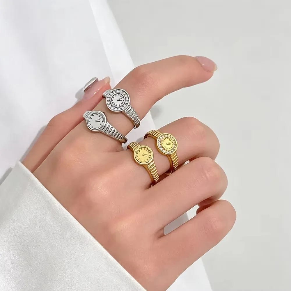 Rhinestone Open Adjustable Ring Sweet Love Confession Couple Friendship Jewelry