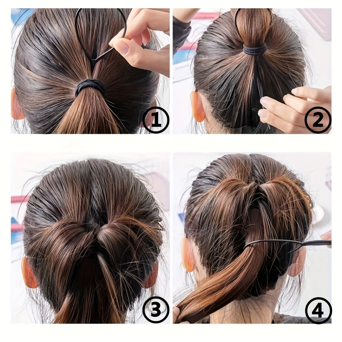 2pcs Topsy Tail Tools DIY Plastic Ponytail Maker French Braid Loop Tool Hair Styling Kit For Women - Detail 1