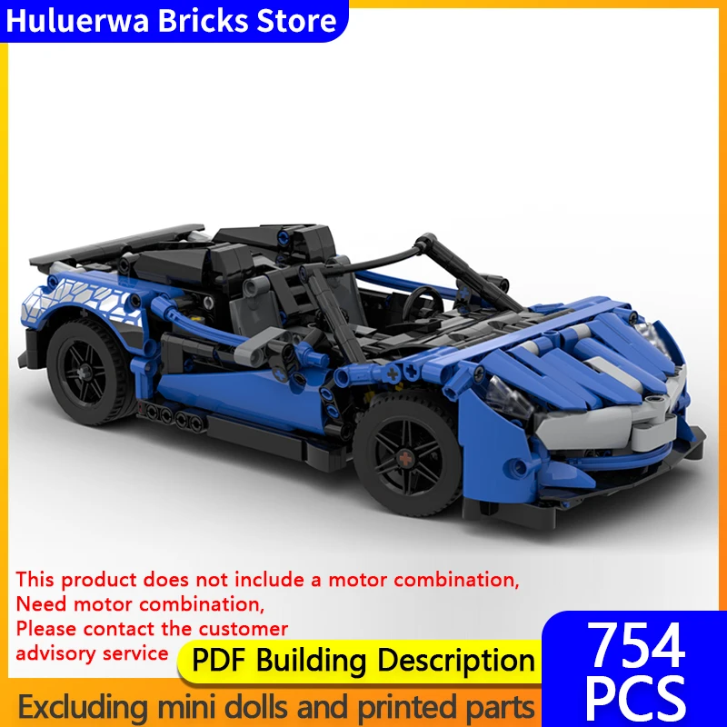 

Speed Racing Car Model MOC Building Bricks 600LT Spider Hypercar Modular Technology Gifts Holiday Assemble Children Toys Suit