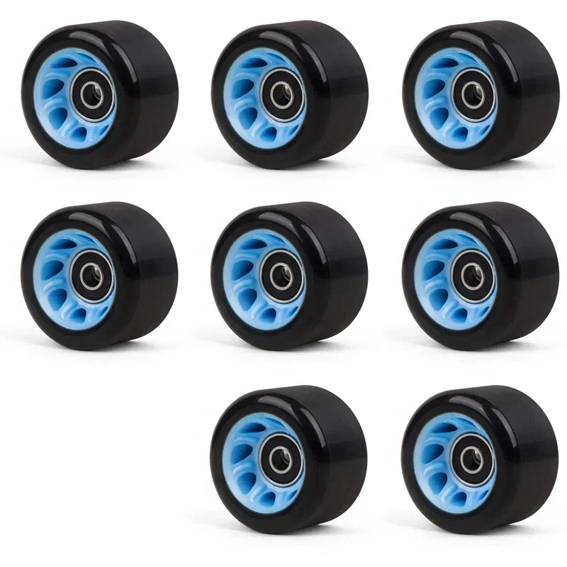 SzBlaZe 8 Pack 58mmx32mm Roller Skate Wheels 95A Quad Skate Wheels with Bearings for Outdoor Double Row Skating or Skateboard Ac