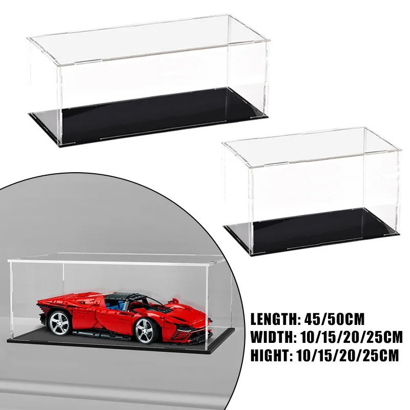 Vetrina in acrilico trasparente 18 dimensioni Action Figures trasparenti scatola portaoggetti per