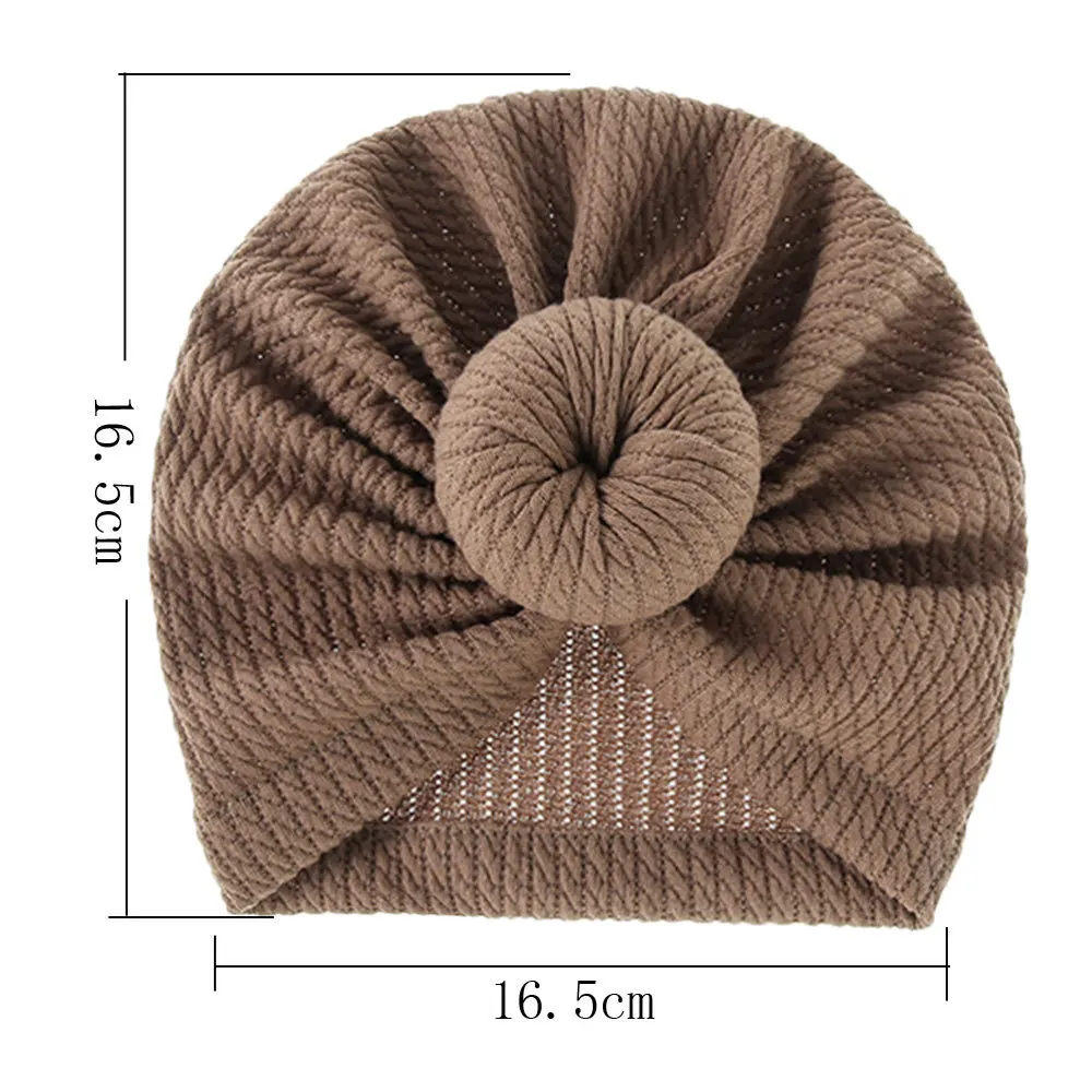 New Donuts Texture Knitted Baby Hat Cute Solid Baby Girls Boys Hat Turban Soft Newborn Infant Cap Knitting Beanies Head Wraps