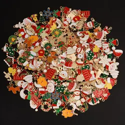 Random Mixed Christmas Pendant/Charms For Jewelry Making Bulk Xmas Charm Natale DIY Small Gifts Accessories Breloque Bijoux Noël