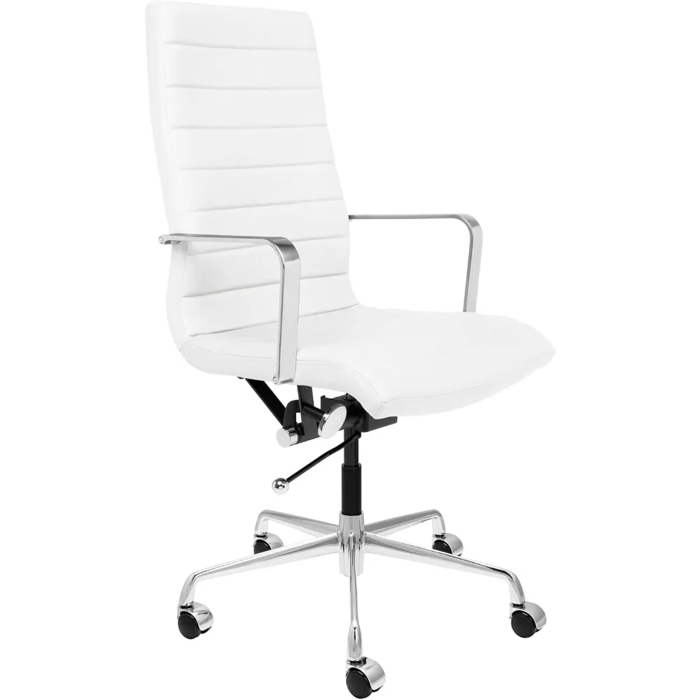 

Ribbed Back Support Management Chair in White for SOHO II
