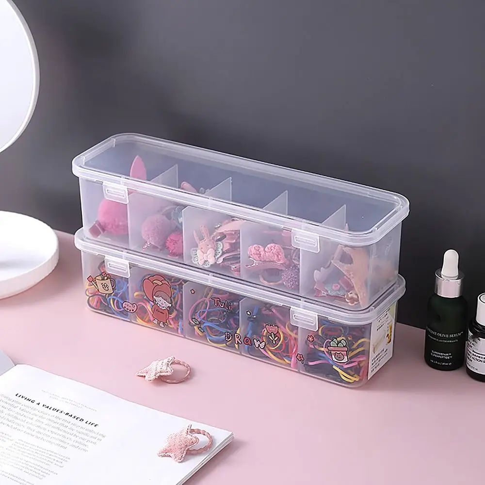 Transparent Data Cable Organizer Case Classification Dustproof Card Organizer with Lid Clutter Collection Box for Office Home