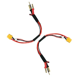 Cavo di ricarica femmina XT60 da 1/2 pezzi per auto con batteria Lipo 2s con adattatore per spina connettore oro da 4mm/ 5mm 14awg 20cm