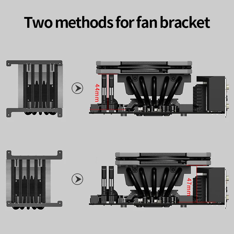 ID-COOLING IS-50X V3 5HeatPipes CPU Processor Air Cooler ITX Radiator for Intel LAG1700/1200/115X AM4 AM5 12015 PWM Cooling Fan