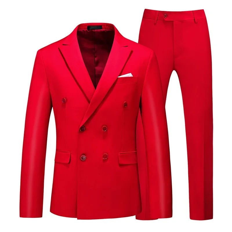 J48 Spring and Autumn Suit Men\'s Slim Business Suit Groom Handsome British Thin Small Suit