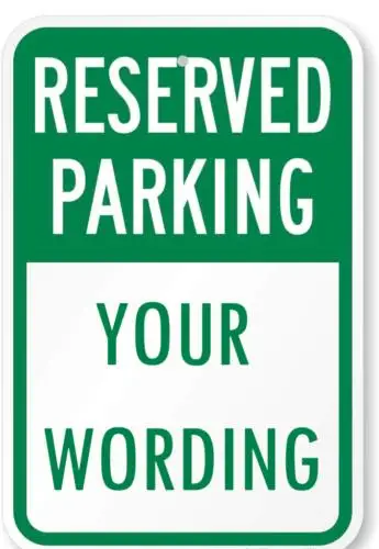 Metal Sign Plate Warning Reserve Parking Custom Personalize Wall Decor Gate Shop