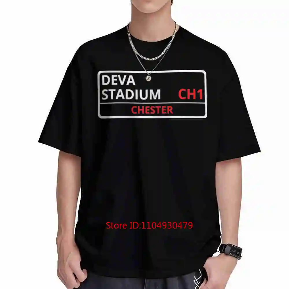 Chester Deva Stadium Street Sign Football Short Sleeve Tee 100% Cotton T-Shirt