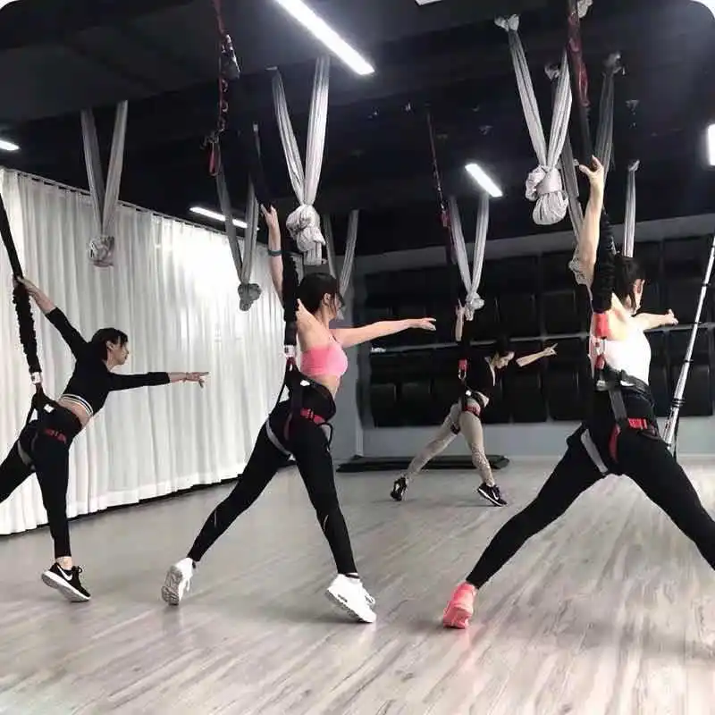 Indoor Flying Bungee Elastic Belt 5D Aerial Yoga Belts Bungee Fitness Strap Dance and Body Shaping Training Resistance Bands