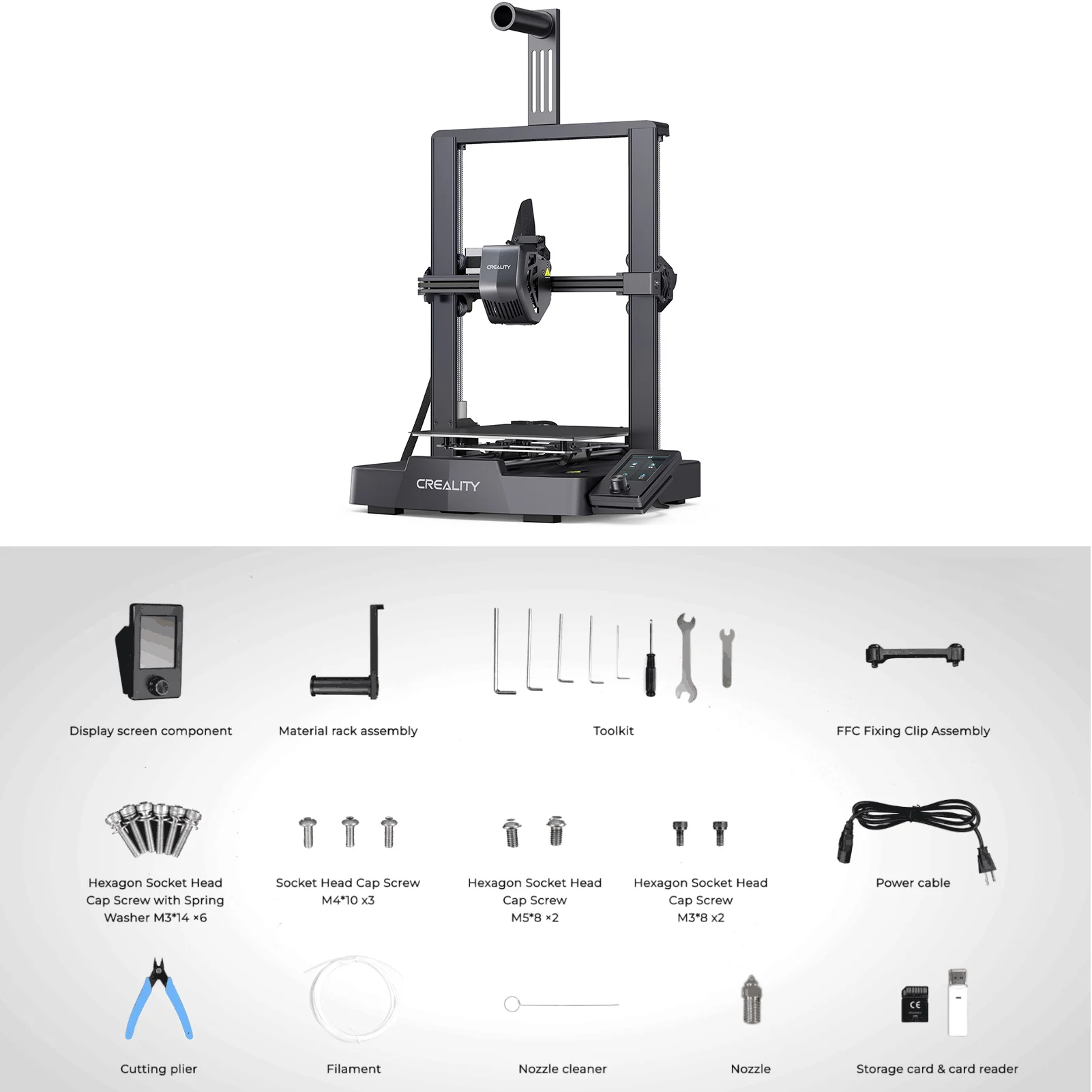 طابعة Creality Ender-3 V3 SE ثلاثية الأبعاد مع التسوية التلقائية CR Touch مقاس 220 * 220 * 250 مم وحجم الطباعة Sprite Direct Extruder Dual Z-axis #2