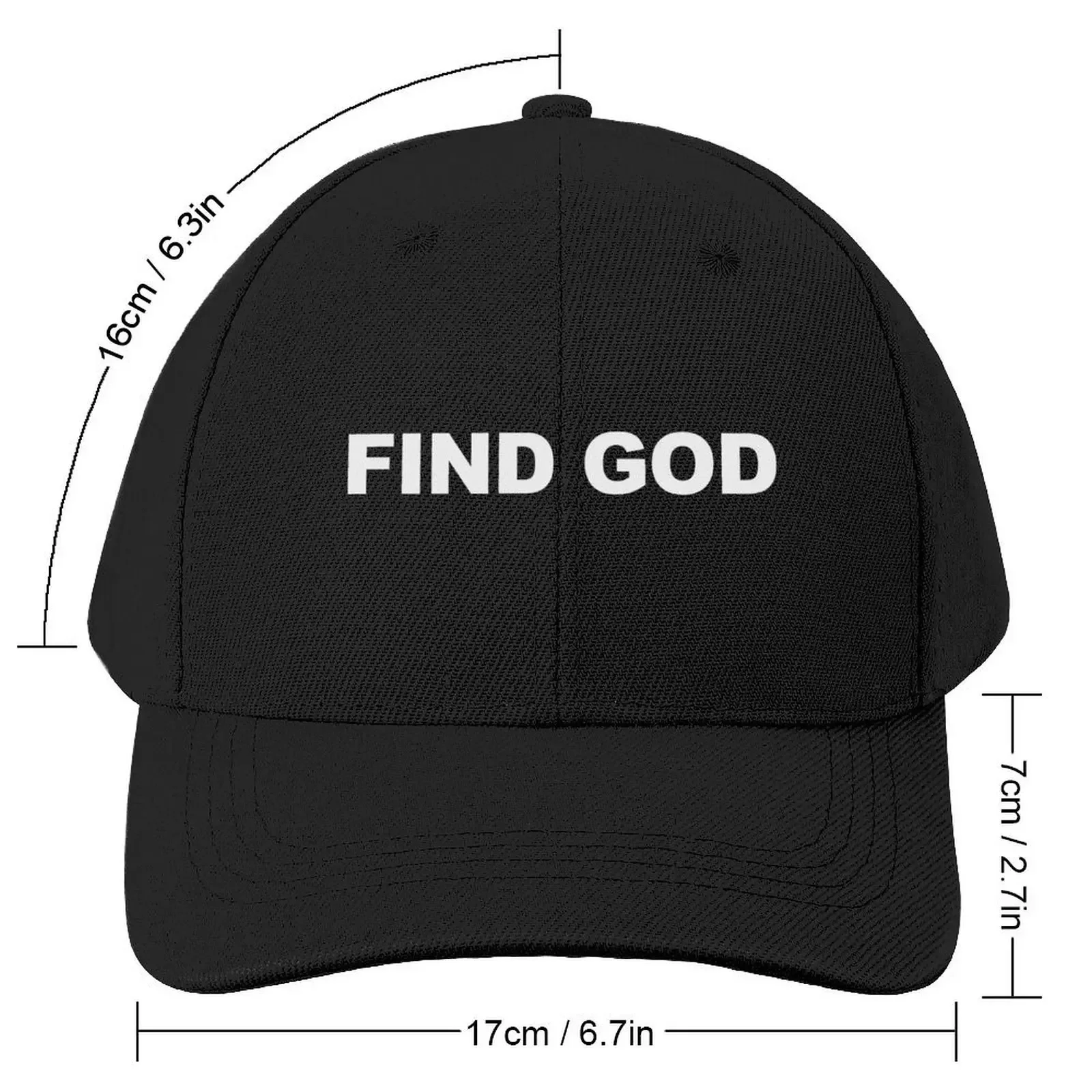 Find God Baseball Cap fishing hat birthday Rave Men Women's