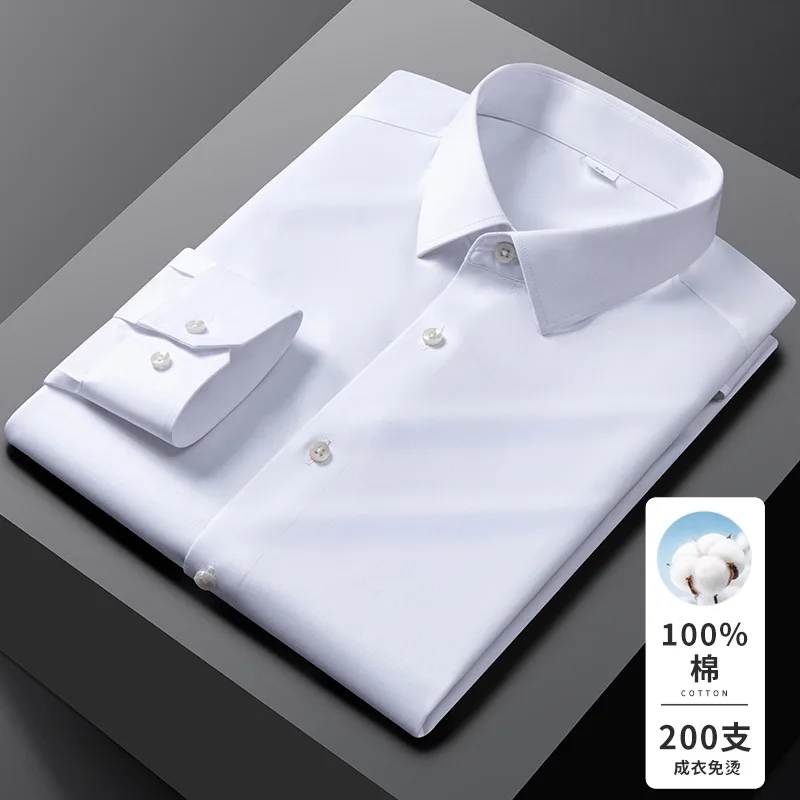 

Luxury Men Long-sleeved Shirt High Quality Spring Autumn Cotton Men Shirt
