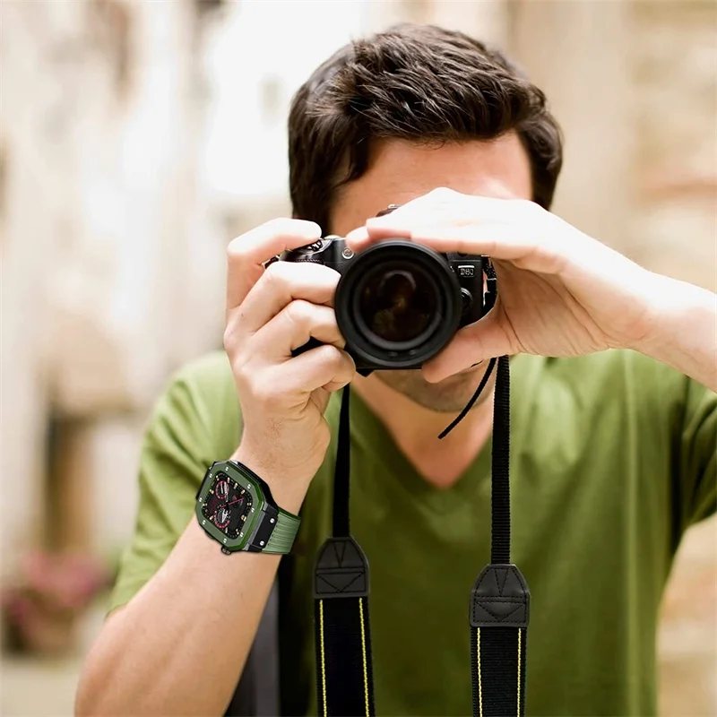 LAXASFIT Kit Mod di Modifica di Lusso Per Apple Watch 7 44 45mm Per iwatch Serie Telaio In Metallo Accessori Cinturino Guscio Protettivo