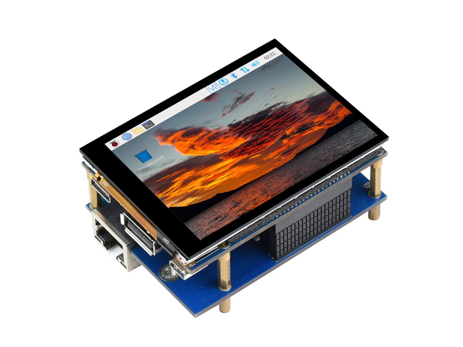 2.8inch touch screen expansion for Raspberry Pi Compute Module 4, Optical Bonding display, Gigabit Ethernet, USB2.0