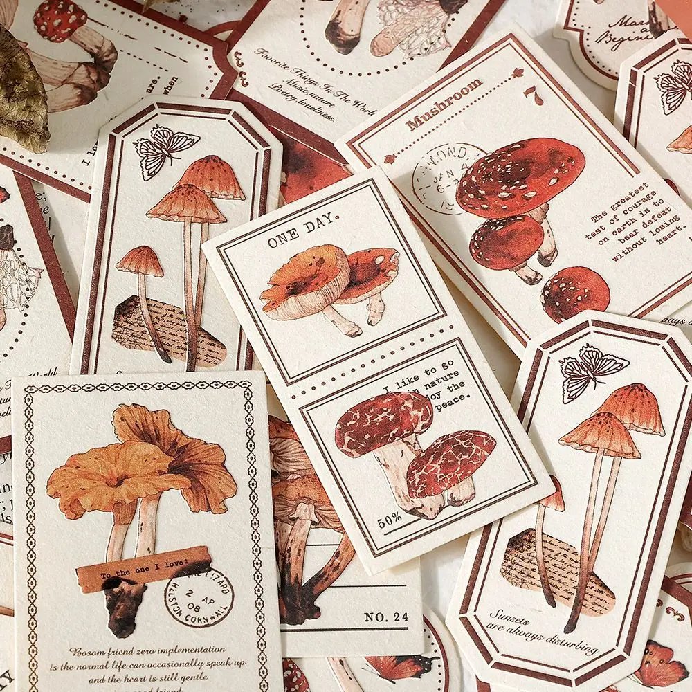 30 pcs Vintage Mushroom plant material paper Decorative Journal notebook Scrapbooking Craft Supplies