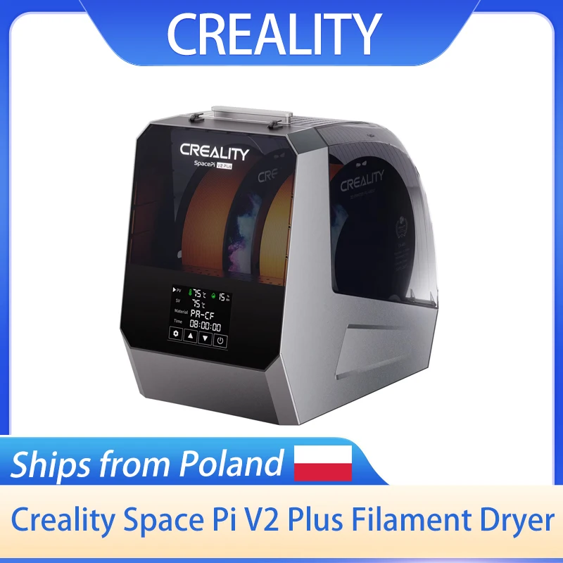 Image of Creality Space Pi V2 Plus Filament-Trockner, 2 Spulen, verbessertes 3D-Drucker-Modell, einstellbare Temperatur, 45. ℃ -70 ℃ 360 ° Heißluftbeheizung 0-48h