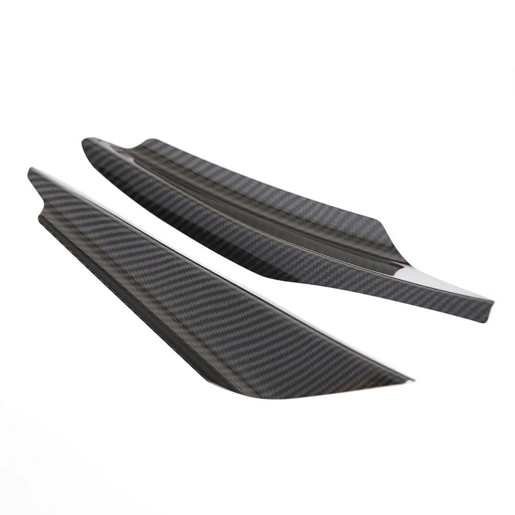 4PCS Universal ABS Surface Car Bumper Front Lip Splitter Spoiler (Carbon Fiber) Car Bumper Cover