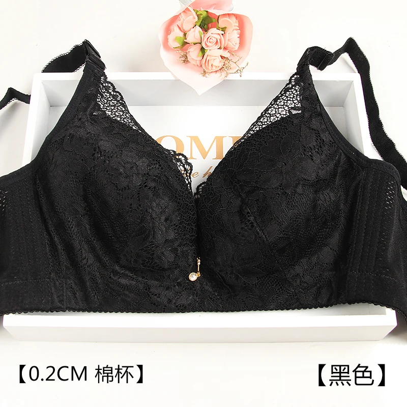 Ultra-Thin Plus Size Bra Full Cup With Underwired Upper Support Gathered Breasts Fat MM Large Breast Small Underwear Bra 42E 44E