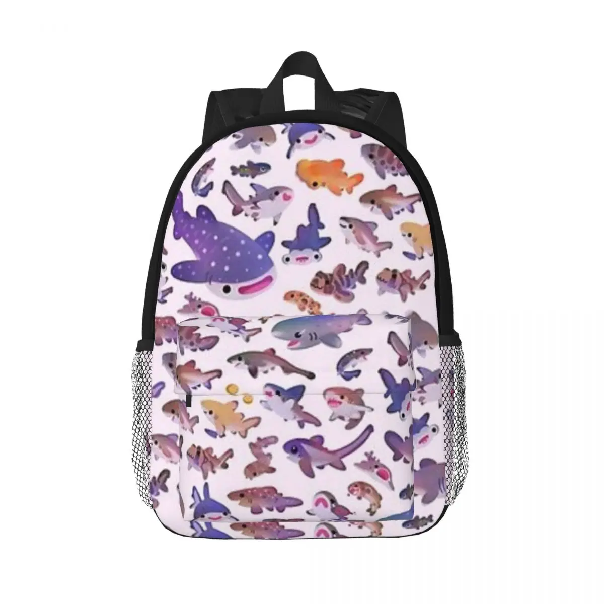 

Shark Day2 - Name Or Bright Bg Version New Fashionable Schoolbag Students Backpacks Daily Rucksack Knapsack