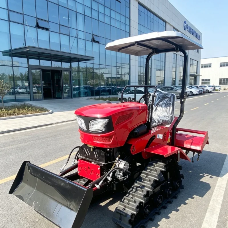 Customized Hydraulic Operated Crawler Rotary Tiller, Agricultural Equipment for Orchard Ditching Fertilizing & Soil Loosening