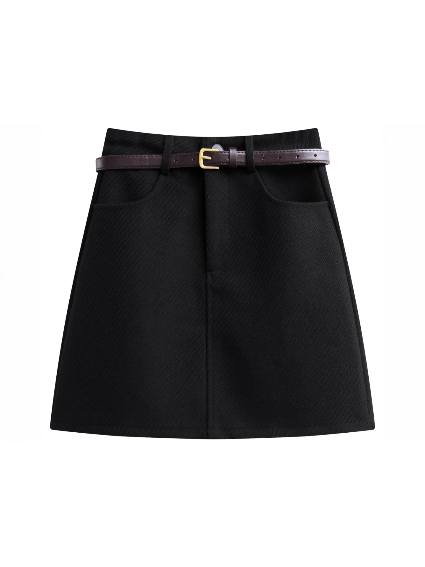 High Waist A-Line  Skirt Women's Woolen Skirt with  Autumn Fashion plus Size Girls Short Skirt Formal Sensation