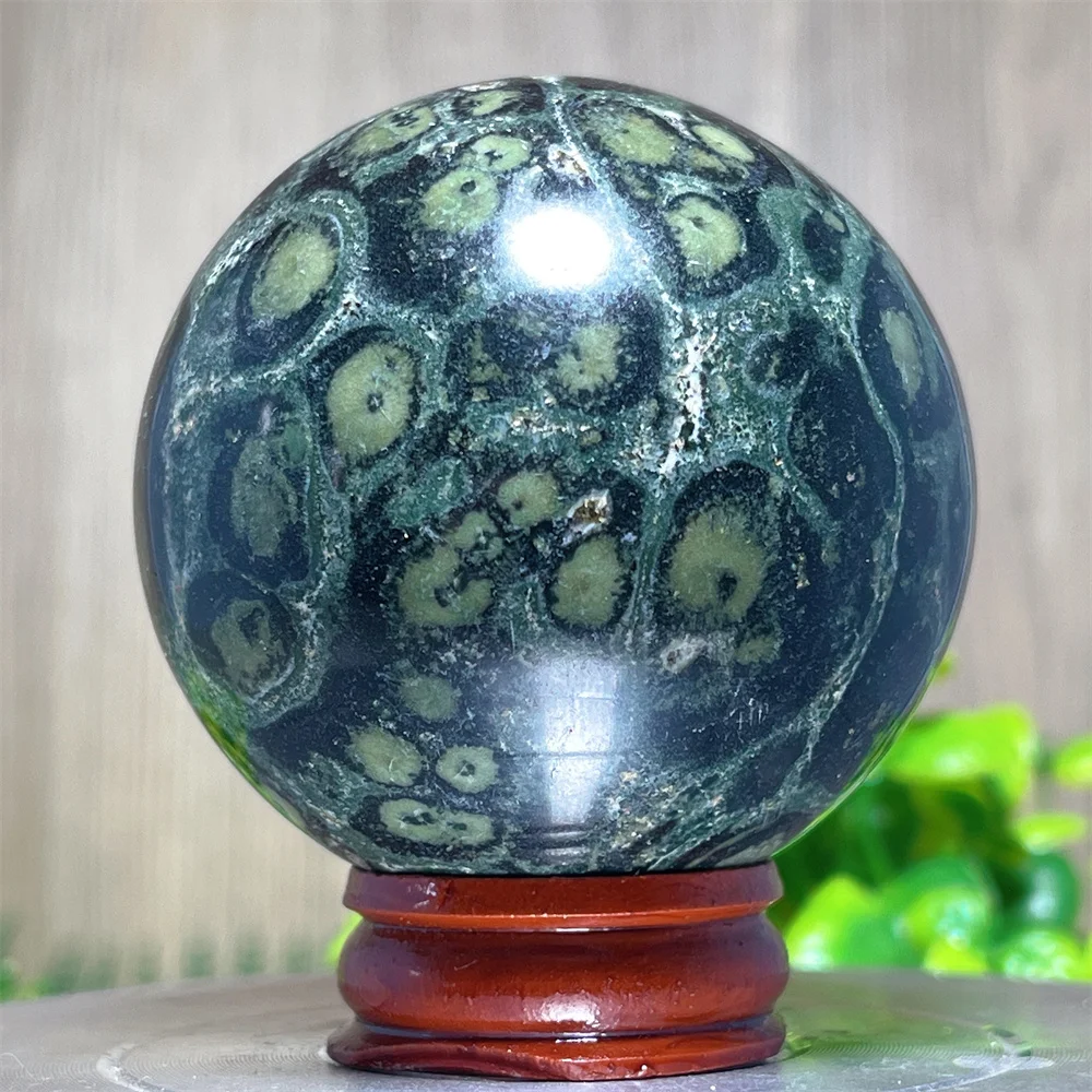 Kalababa Sphere Ball Peacock Eye Crystal Natural Stone Quartz Minerals Specimen Geode Energy Home Decoration Reiki Healing +Stan