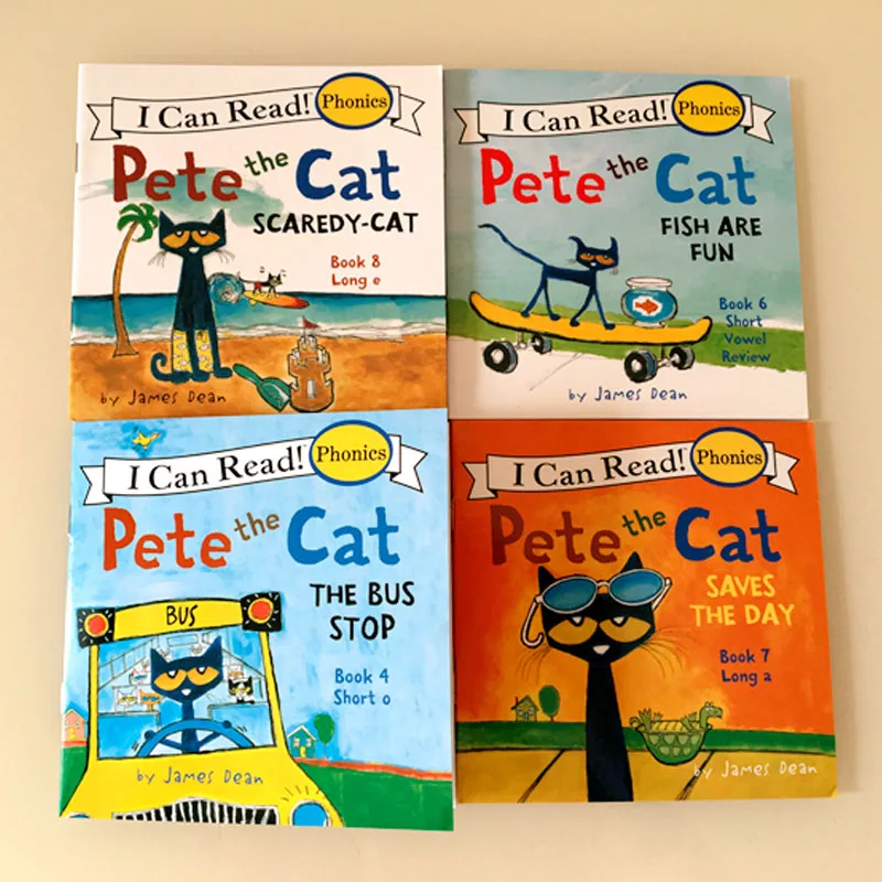 Cat Picture Book for Children, English Story, Small Hand, Bedtime Reading, I Can Read, Pete, 12 livros