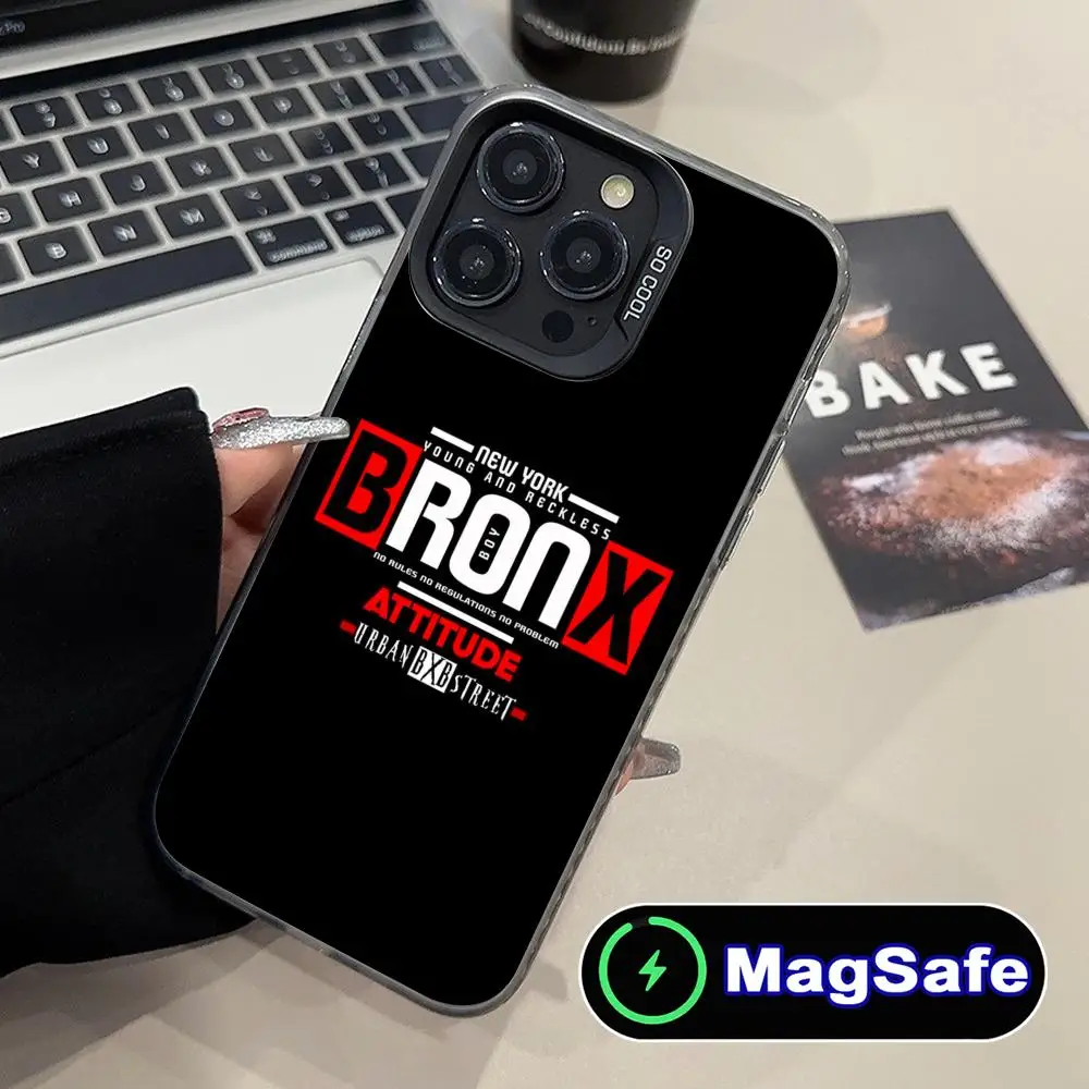 

Чехол для мобильного телефона Bronx Boy для iPhone 17 16 15 14 13 12 11 Air Pro Max Plus MagSafe, полупрозрачный, цветной, люксовый