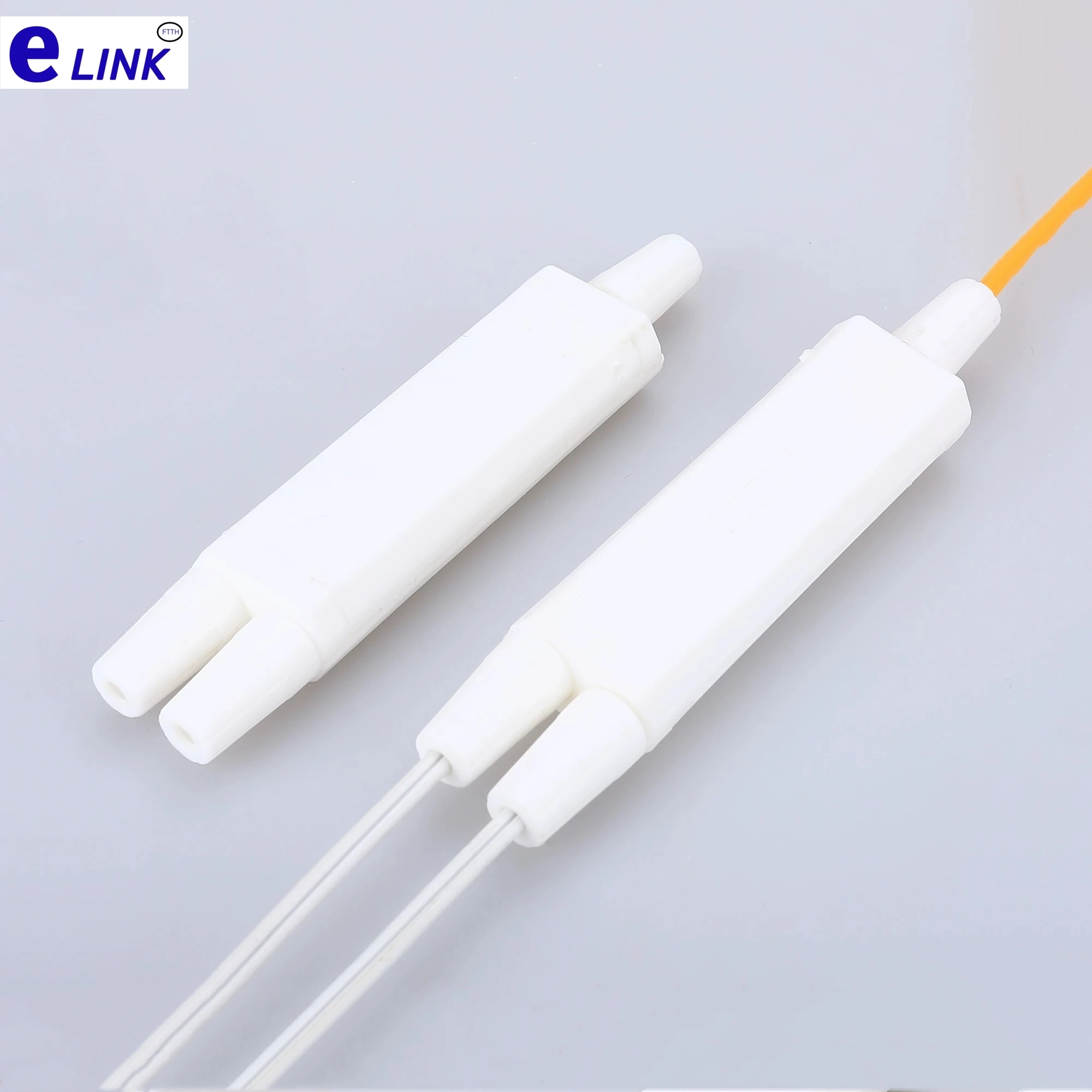 1*2 furcation box for drop cable FTTH protective tubing ABS material white 100*22mm fiber optical sleeve protection ELINK 100pcs