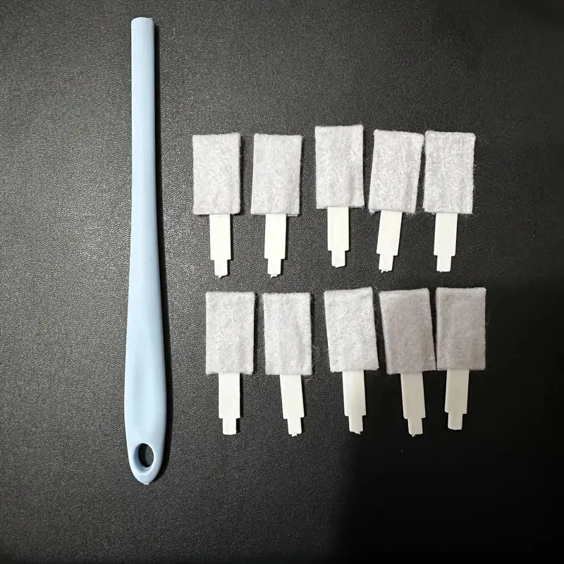 10pcs Disposable Gap Cleaning Brush Pack、Replaceable Cleaning Brush Head、Toilet Seat Brush Detail Gap Scrub Cleaning Brush Set