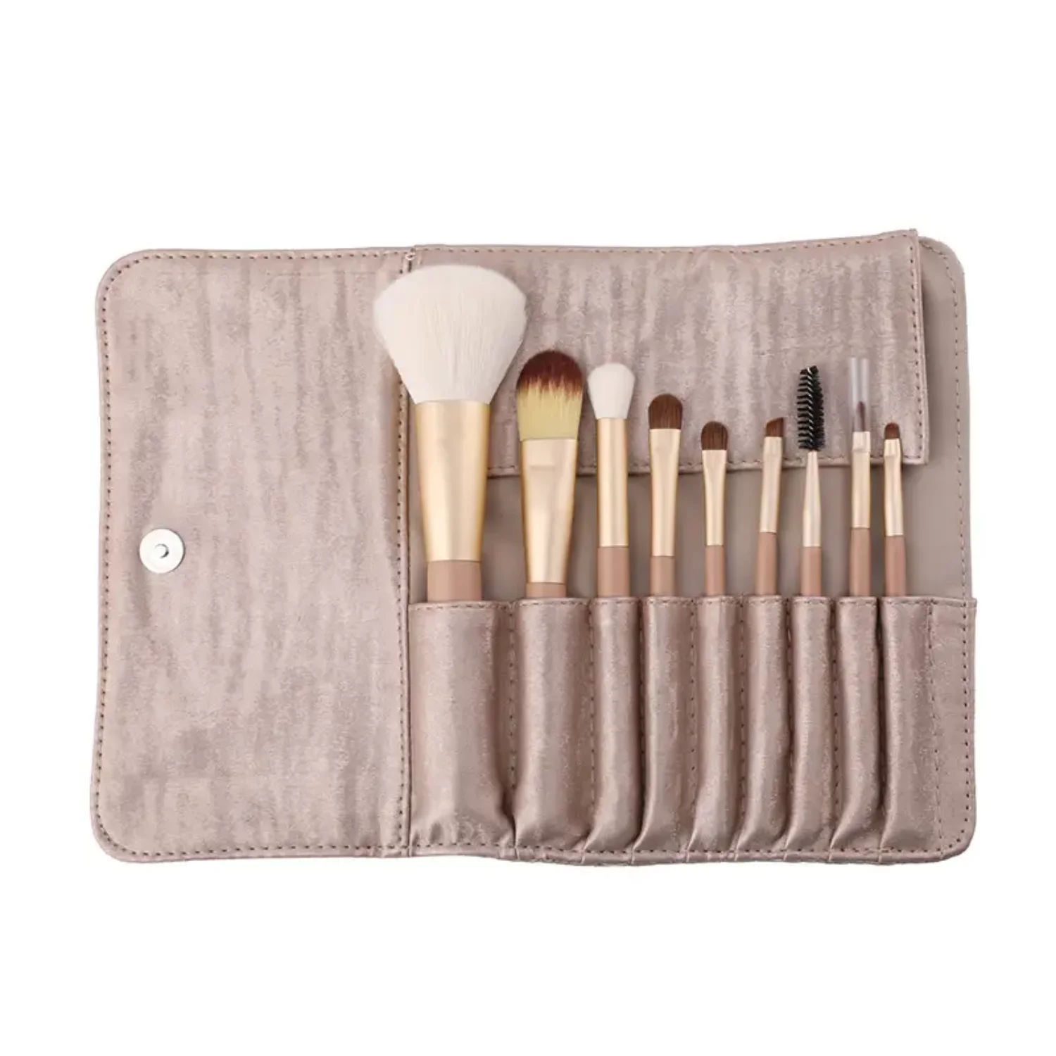 Set di pennelli per trucco da 9 pezzi con borsa - Kit di pennelli per trucco cosmetico premium per applicazioni impeccabili