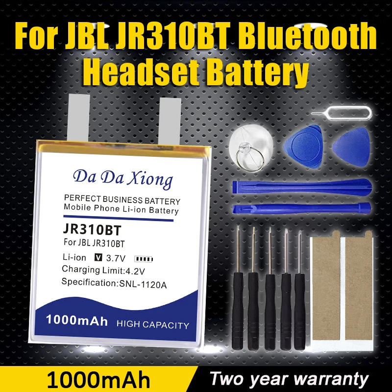 1000mAh Replacement Battery for JBL JR310BT Bluetooth Headset Battery Diy Welding