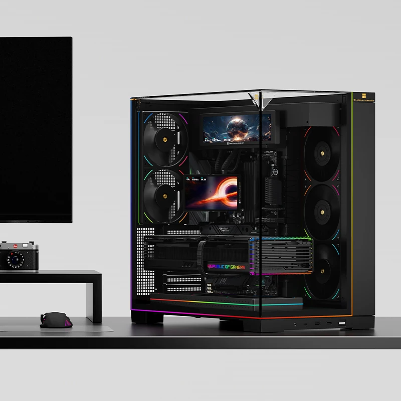 Thermalright Levita Vision 360 UB ARGB BLACK Quiet Operation  Floating Horizon Suspended Curved Screen Water-Cooling