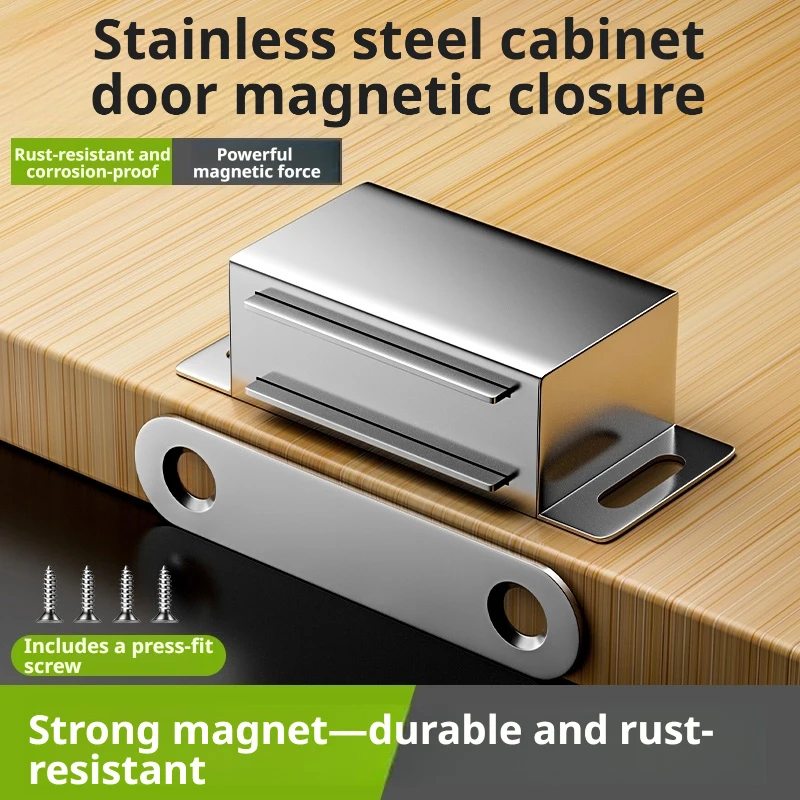 Magnetic Catch Latch Door Lock Heavy Duty Cabinet Magnet, Kitchen Latch Catch With Screws for Heavy-Duty Storage Units