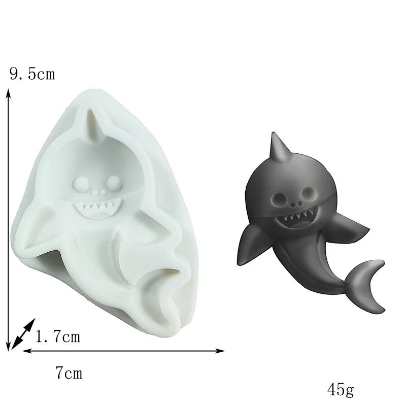 Shark Fondant Silicone Mold DIY Candy Chocolate Cake Decoration Baking Mould