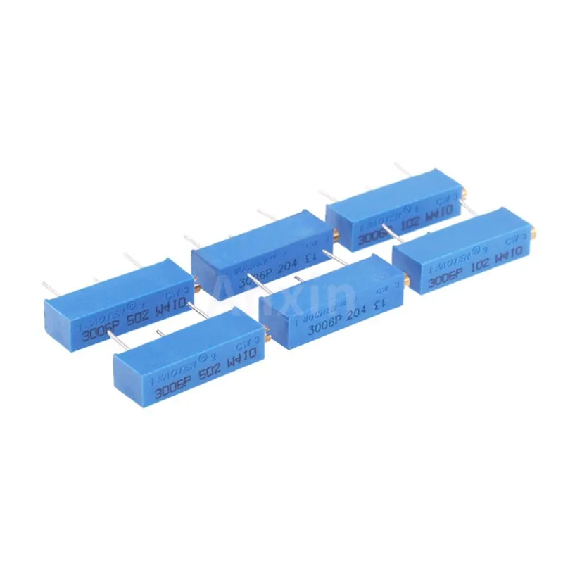 10PCS 3006P 100Ω - 1M 103 102 104 203 503 Trimmer Potentiometer Adjustable Resistor 500R 1K 2K 5K 10K 20K 50K 100K 200K 500K Oh