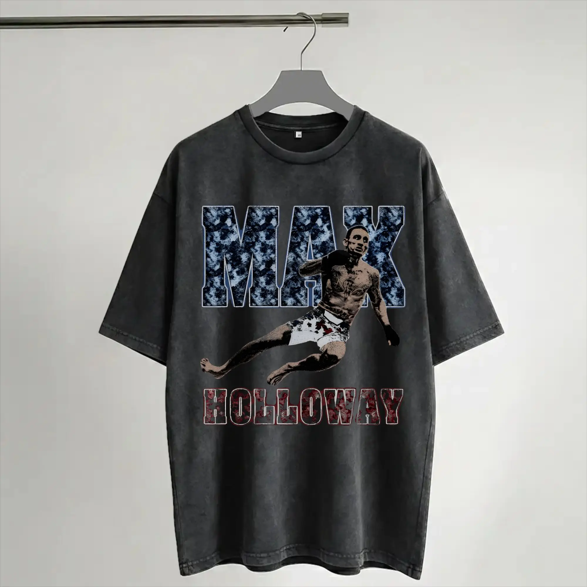 Maxs Blesseds Holloways T Shirts Hip Hop Washed Short Sleeve Harajuku T-Shirts  Vintage Men Women Streetwear Graphic Tee Shirt