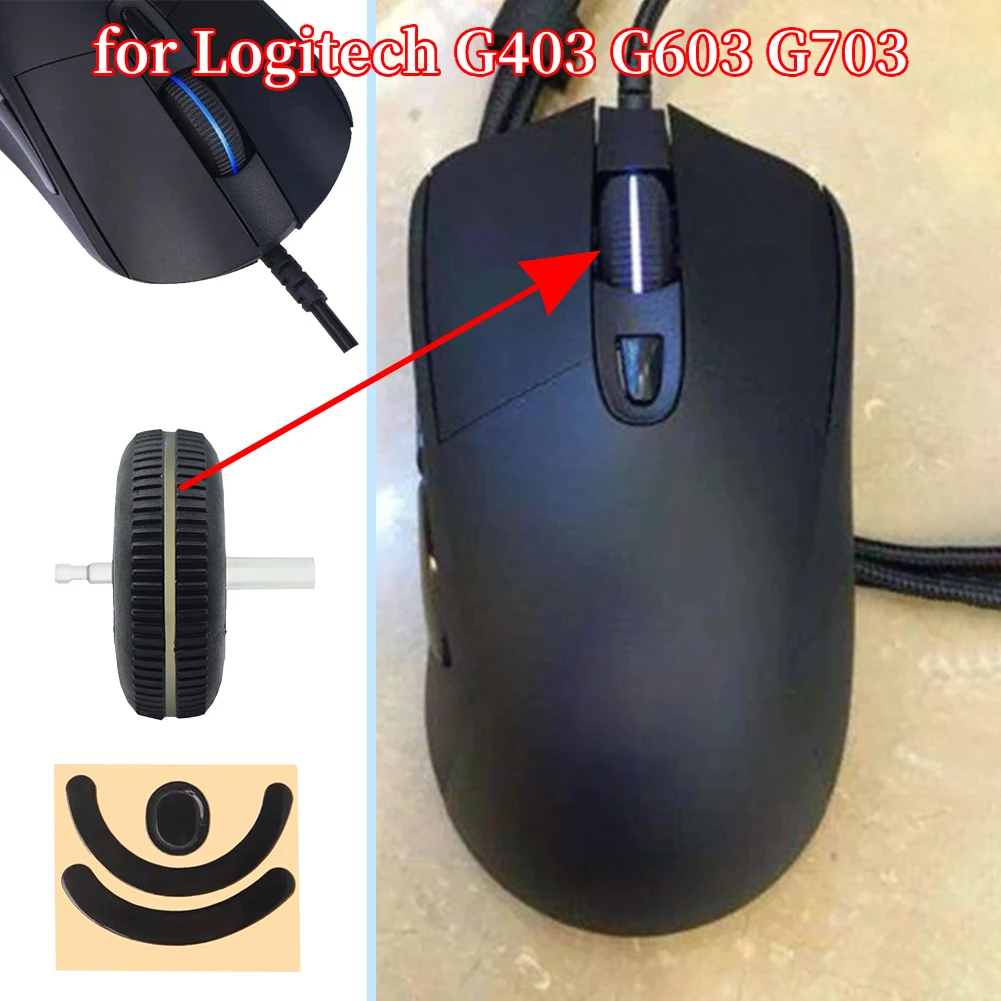 Mouse Scroll Wheel Pulley Mouse Feet Mouse Wheel Plastic Rolling Wheel for Logitech G403 G703 G603 Gaming Mouse
