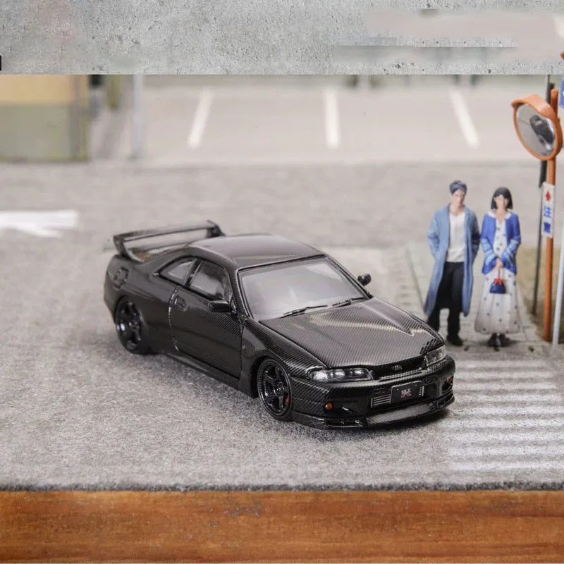 Diecast Original 1:64 Scale Nissan GTR Skyline R33 BCNR33 Simulation Alloy Car Model Static Collectible Toy Gift Souvenir