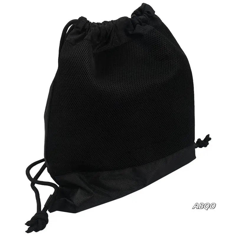 

3X Outdoor Women Men Nylon Black Ultralight Backpack Football Basketball Bag String Drawstring (Big)