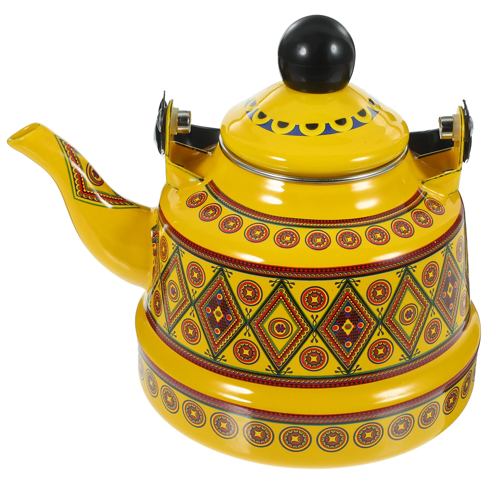 

Vintage Enamel Tea Kettle Stovetop Heat-Resistant Daily Use Elegant Design Smooth Spout Induction Gas Stove Compatible Gift