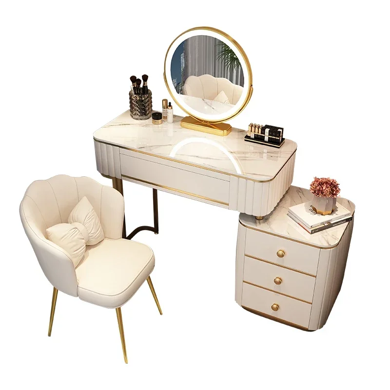 Chest Glass Vanity Table Dressing Console Drawers Mirrors Bedroom Dressing Headboards Coiffeuse De Chambrebedroom Furniture