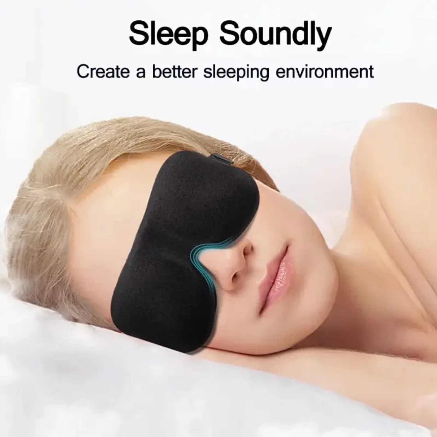 Deluxe Premium Ultra-Soft Ultimate Relaxation 3pcs Sleep Eye Mask Set - High-Quality Contoured Cup Blindfold for Restful Night,