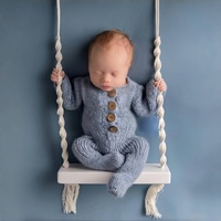 Baby Photography Props Newborn Swing Chair Wooden Furniture Infants Photo Shooting Prop Accessories Baby Photo Props Swings